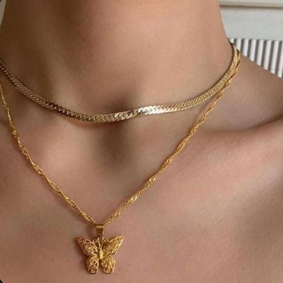 Gold filled 14k butterfly necklace - Picture 4 of 4